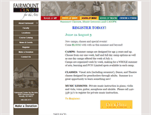 Tablet Screenshot of fairmountcenter.org